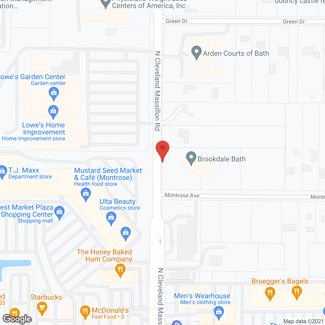 Meadow Falls of Bath in google map