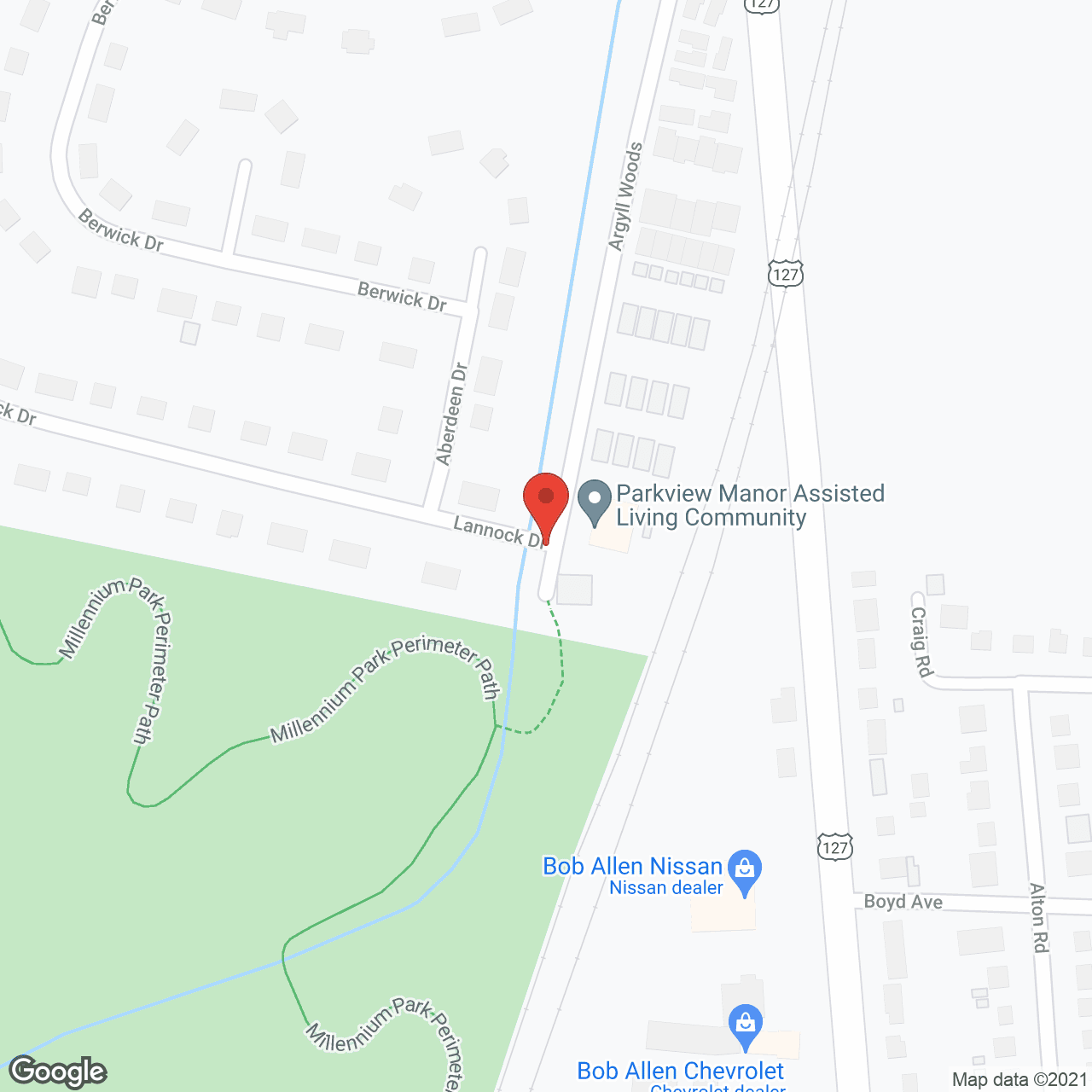 Parkview Assisted Living in google map