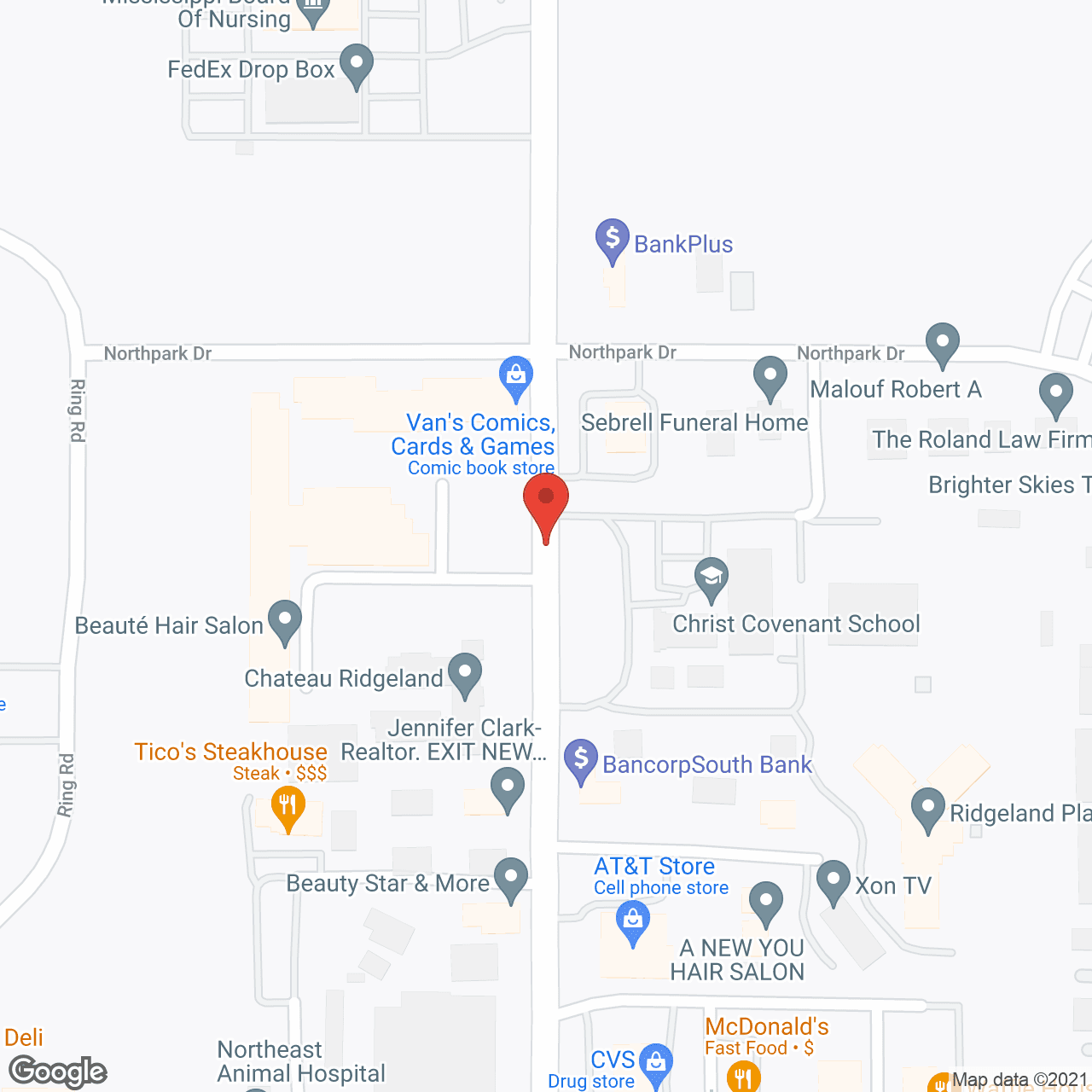 Chateau Ridgeland Sky Active Living in google map