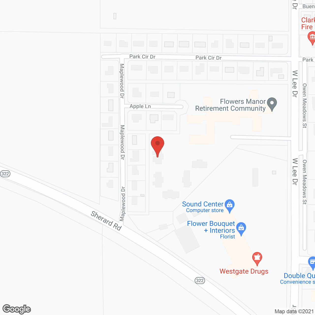 Flowers Retirement Community in google map