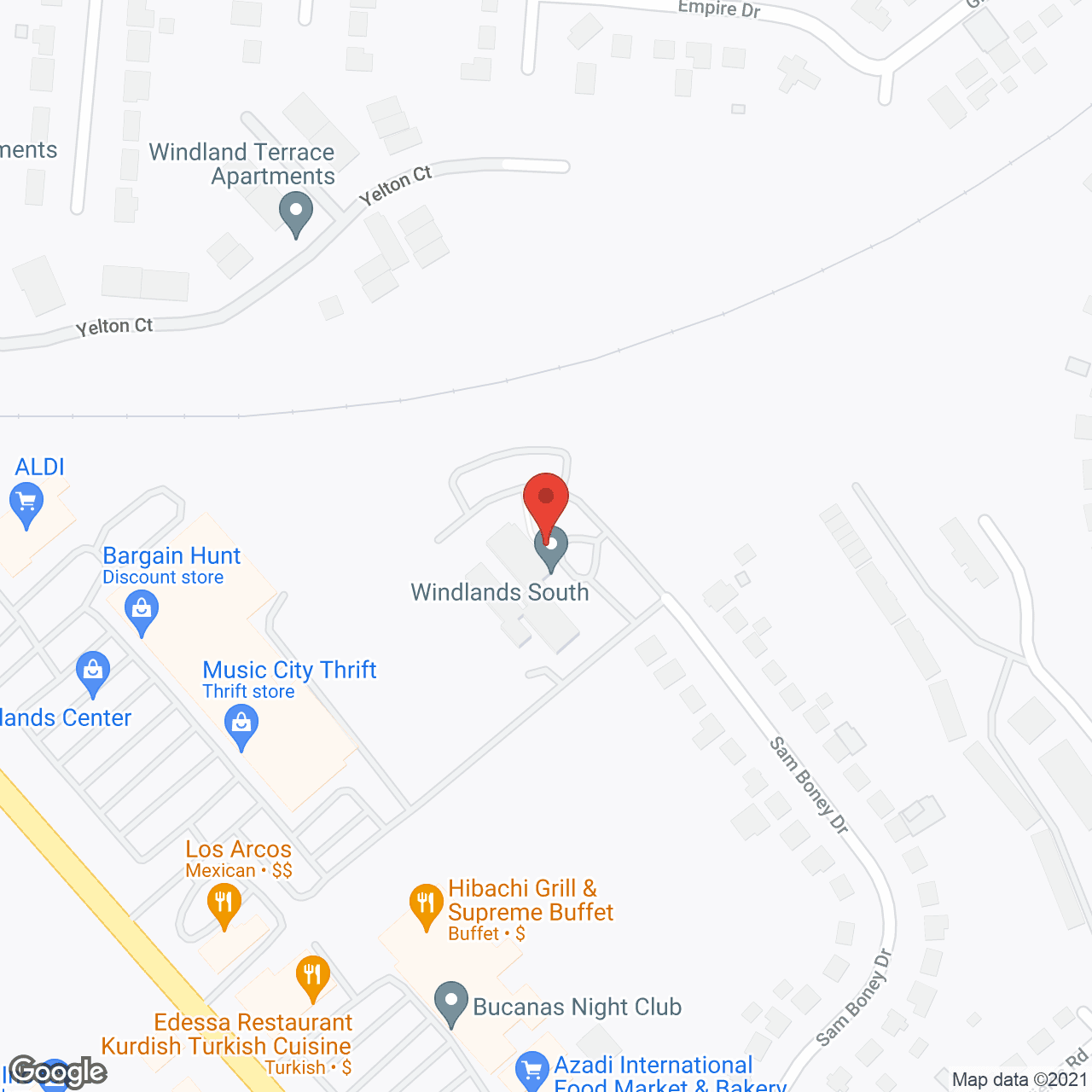 Windlands South in google map