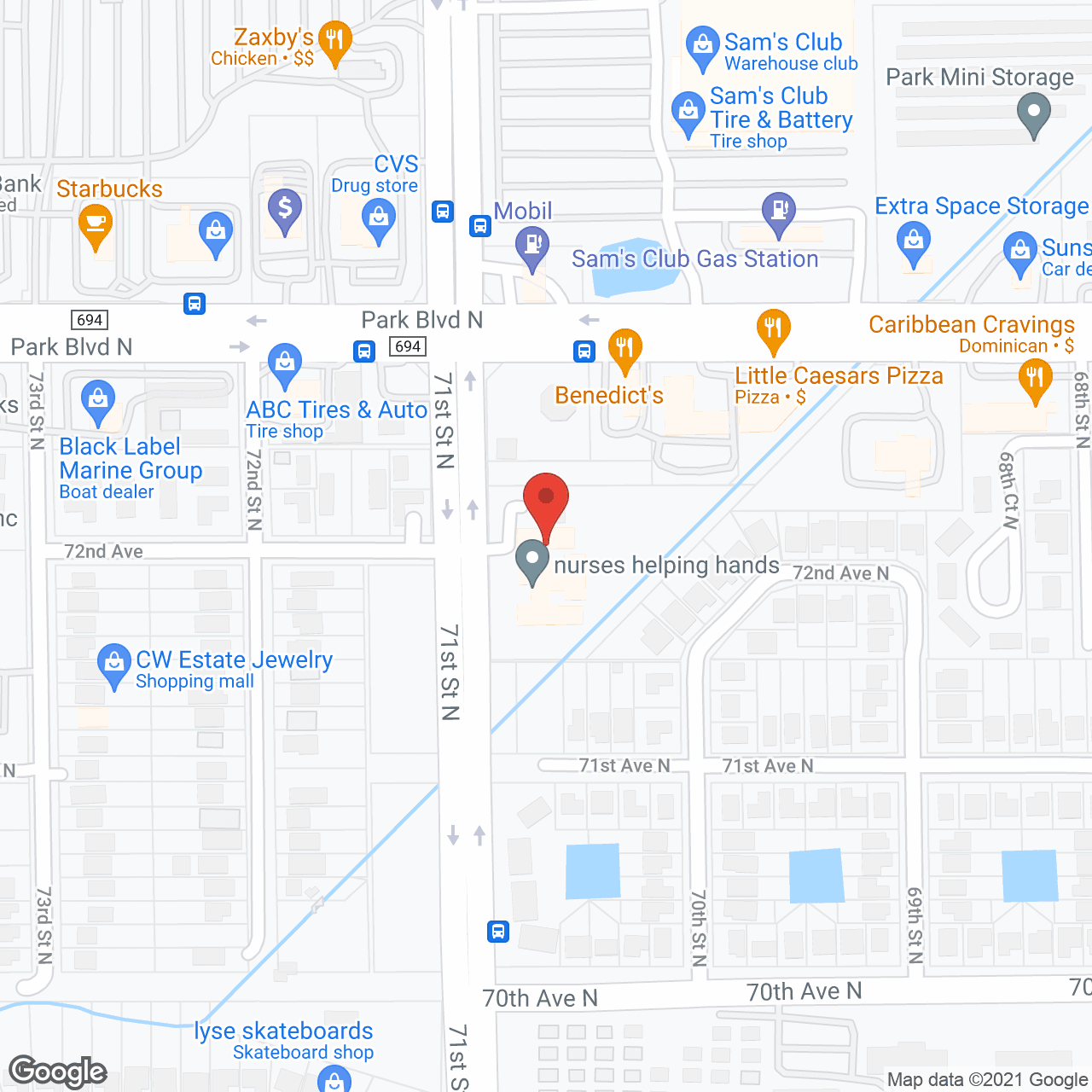 Nurse's Helping Hands in google map