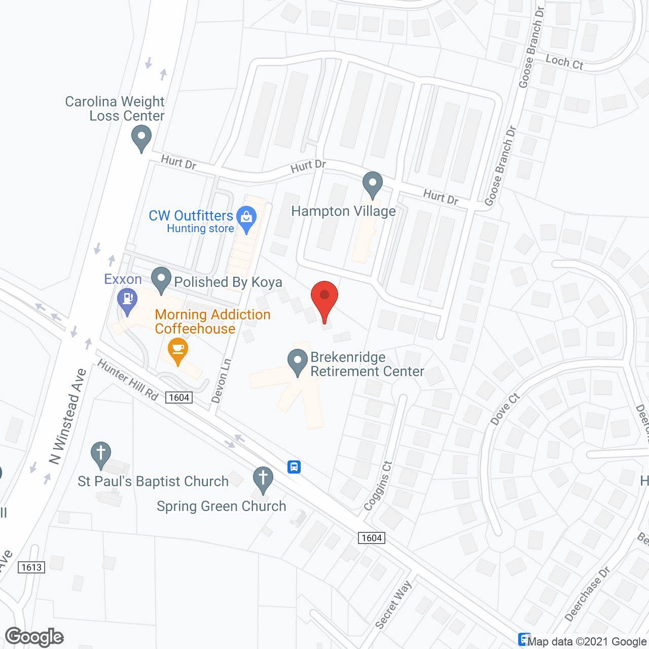 Brekenridge Retirement Center in google map