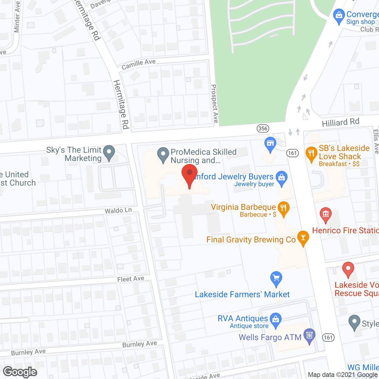 Richmond in google map