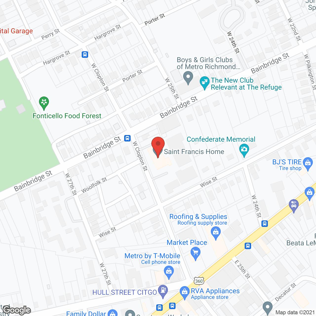 Saint Francis Manchester in google map