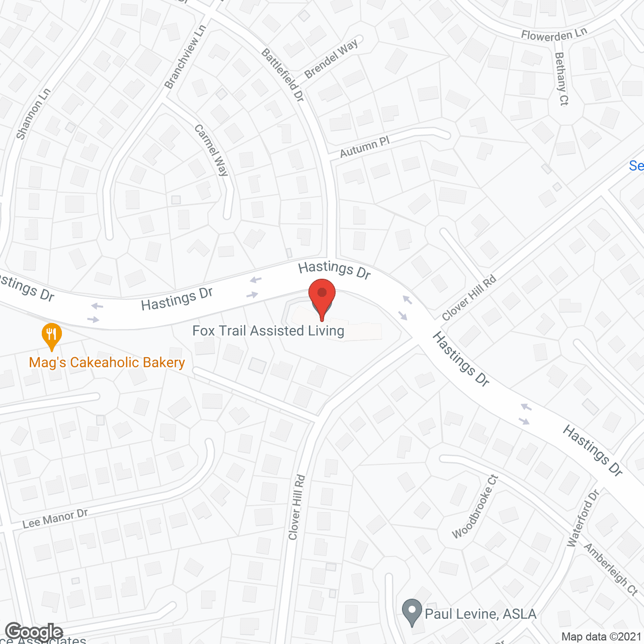 Lavender Hills Prince William Campus in google map