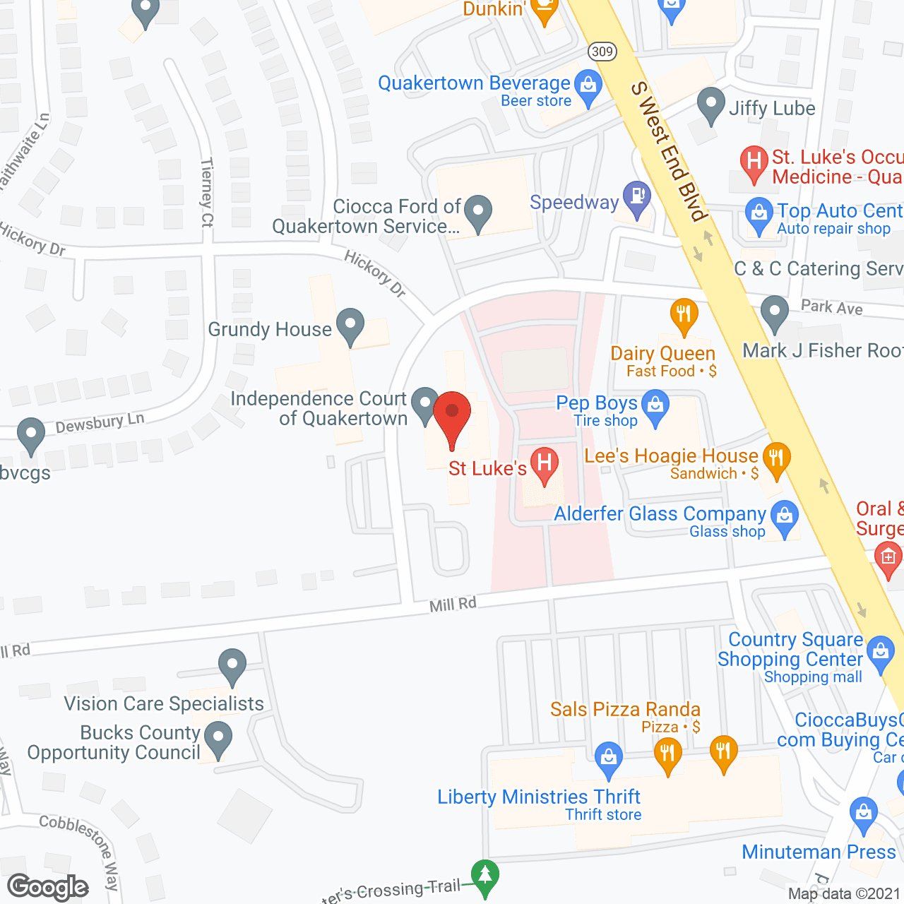 Franklin Court in google map