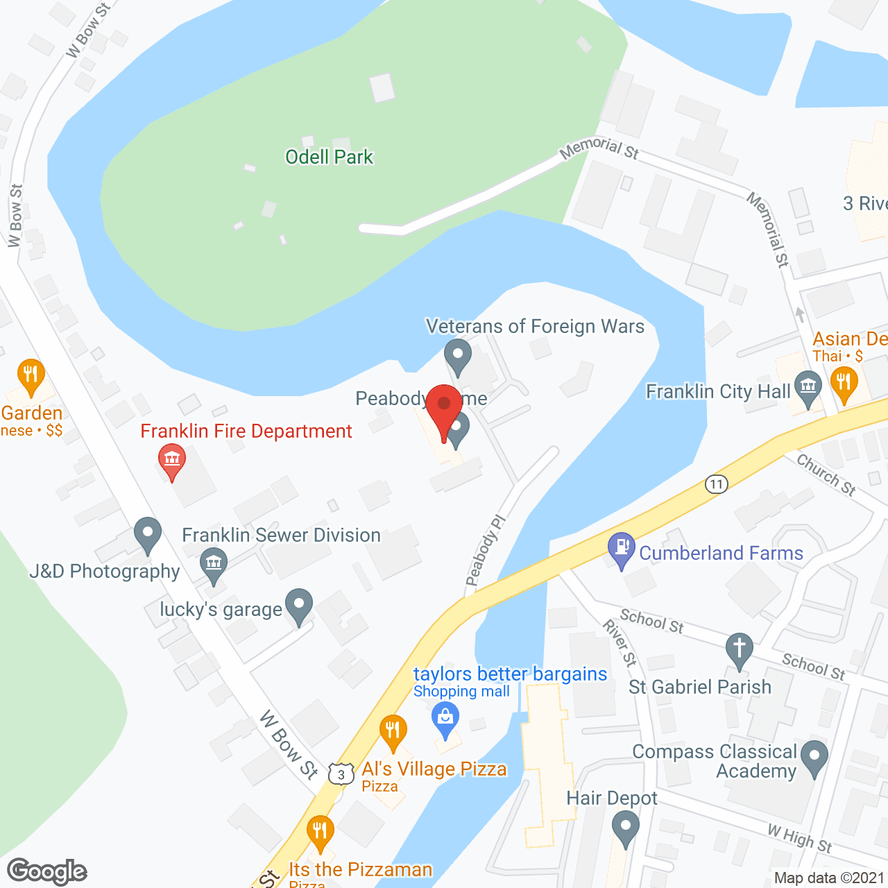 Peabody Place in google map