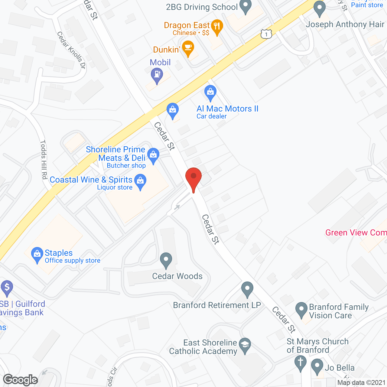 Cedar Woods in google map