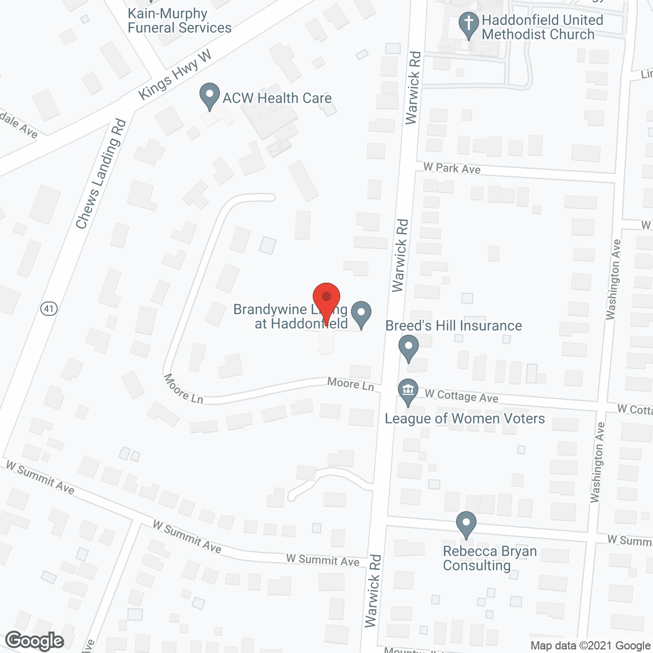 Brandywine Senior Living at Haddonfield in google map