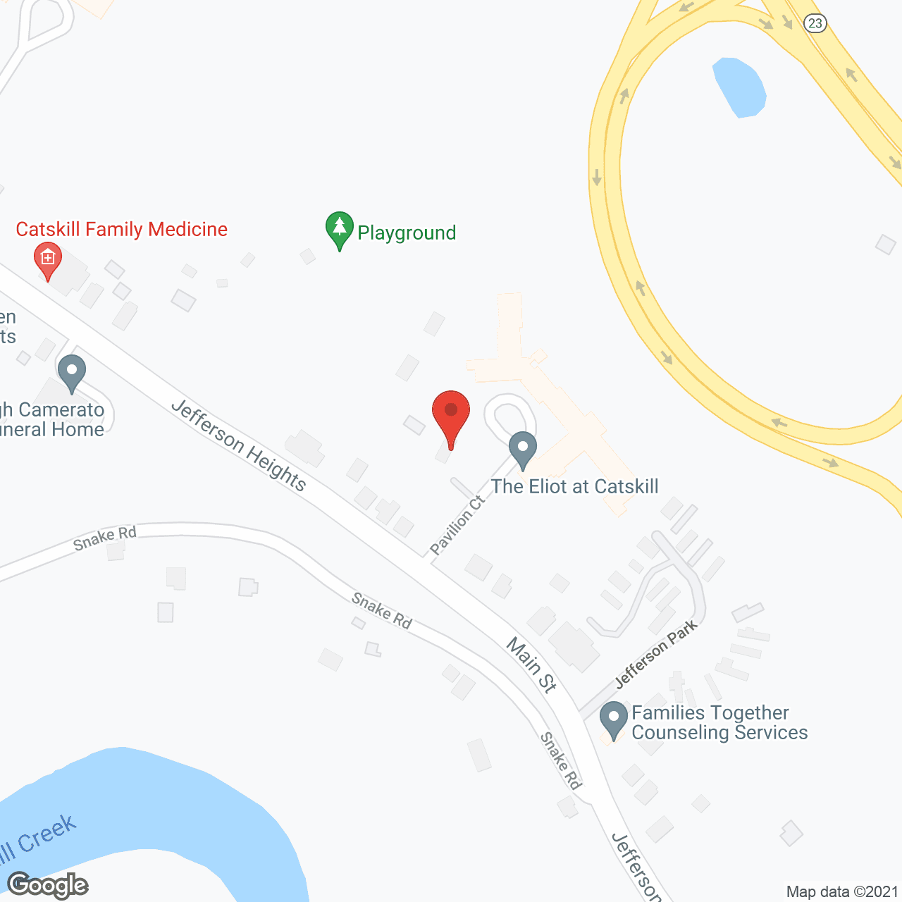 Eliot at Catskill in google map