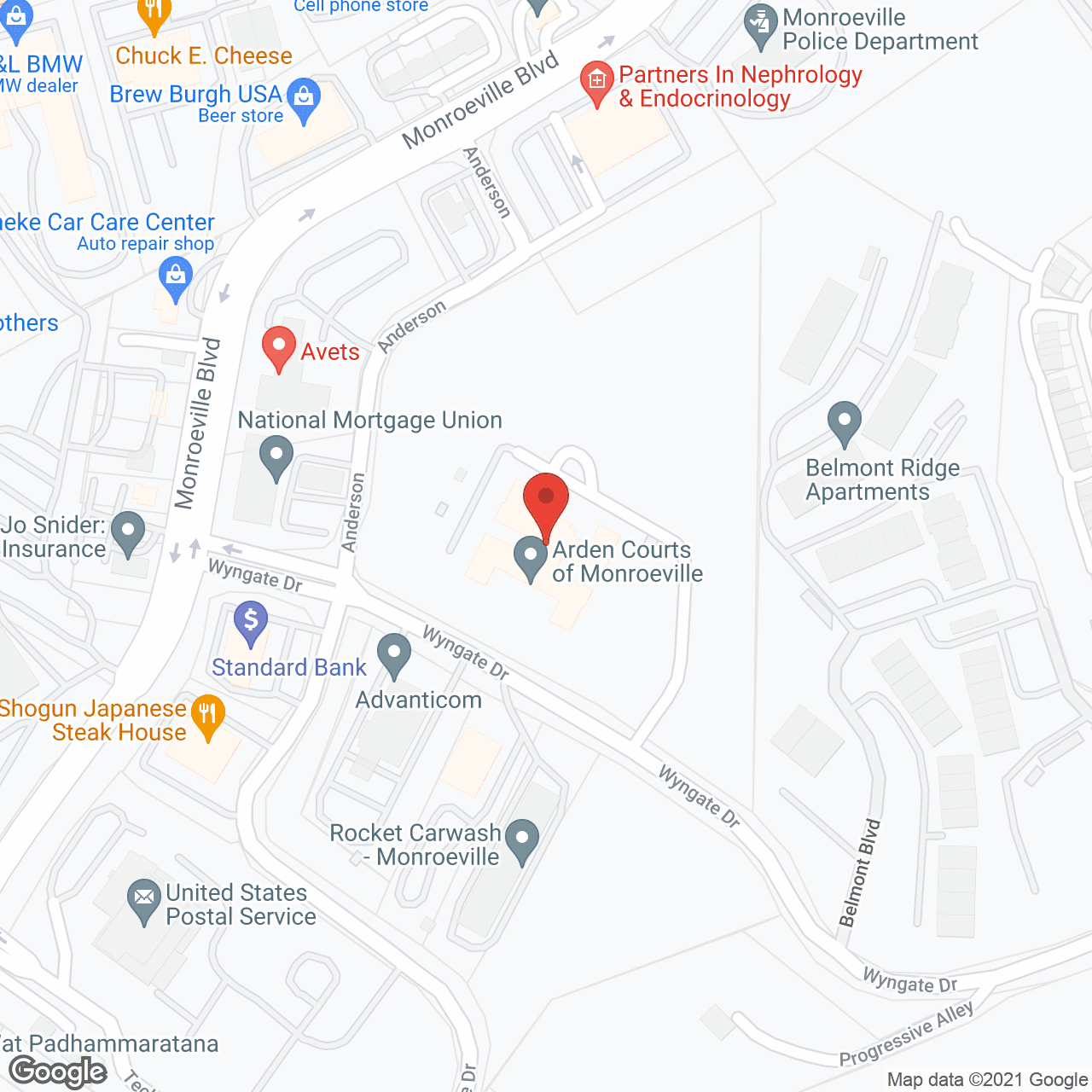 Arden Courts A ProMedica Memory Care Community in Monroeville in google map