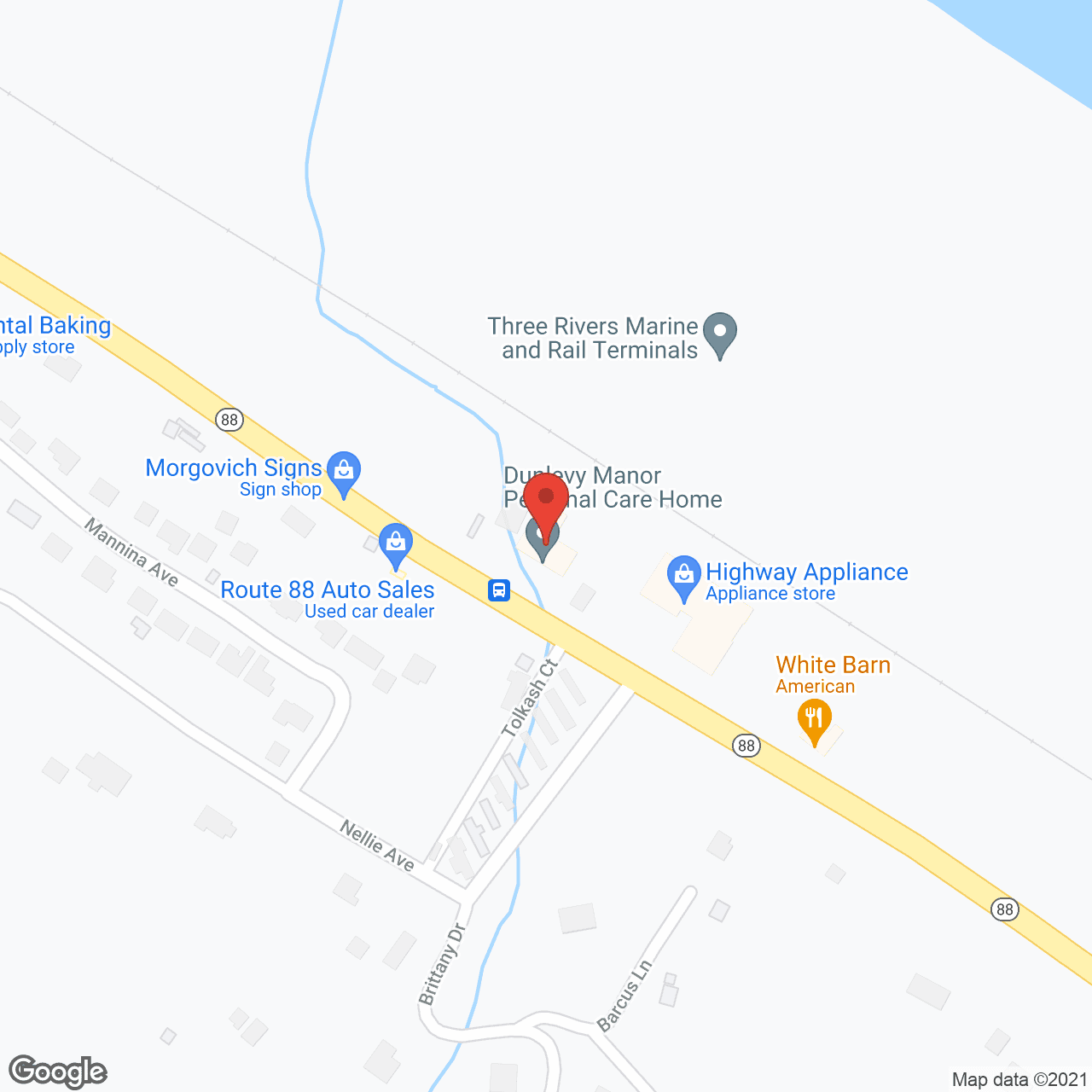 Dunlevy Manor Living in google map