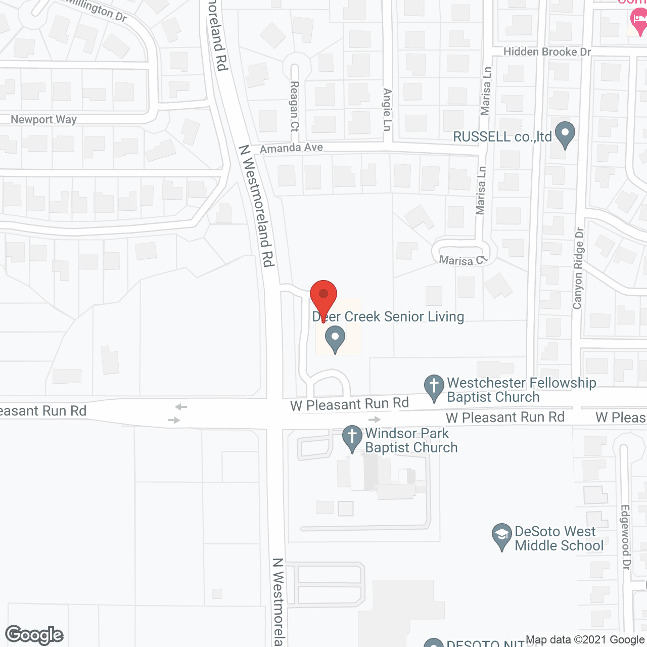 Deer Creek Senior Living in google map