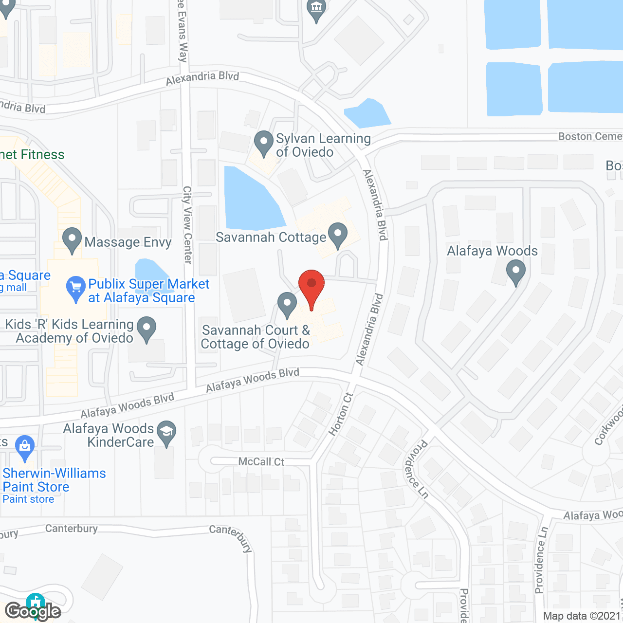 Ansley Court and Cottage of Oviedo in google map