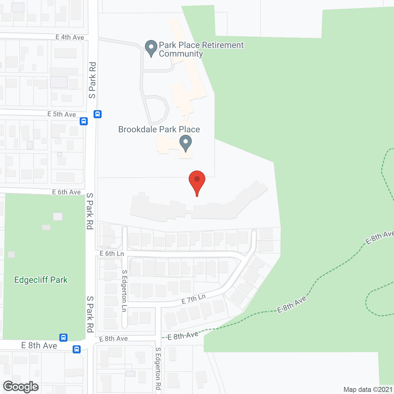 Riverside Senior Living in google map