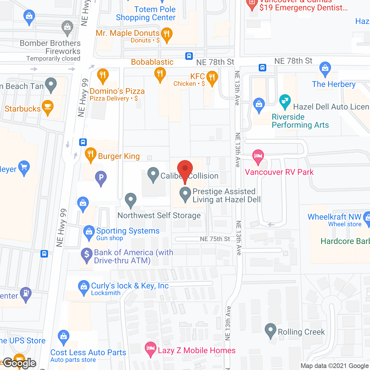 Hazel Dell Assisted Living in google map