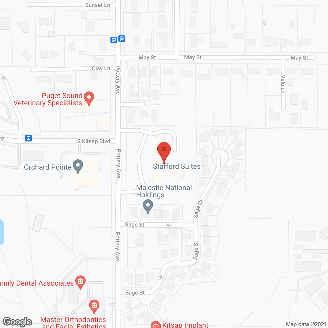 Vineyard Park of Port Orchard in google map