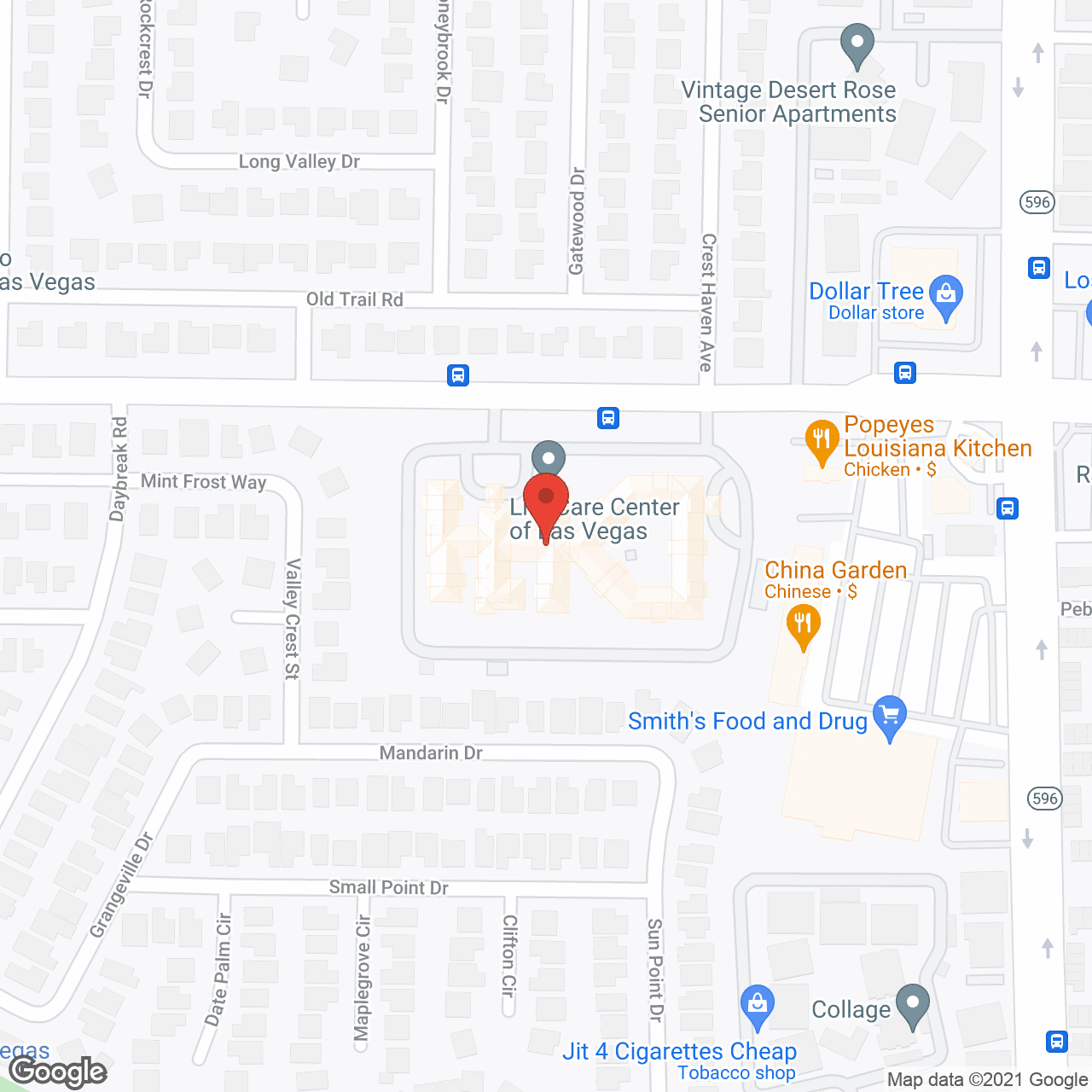 Life Care Ctr in google map