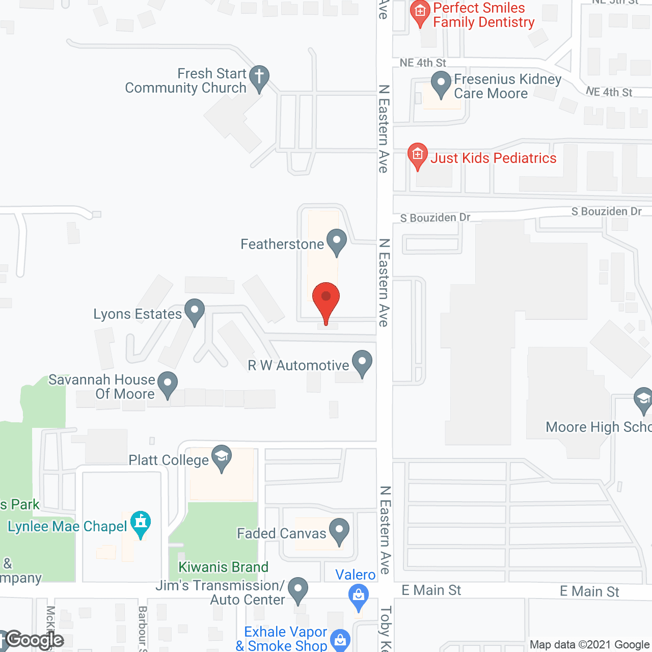 Featherstone Assisted Living of Moore in google map