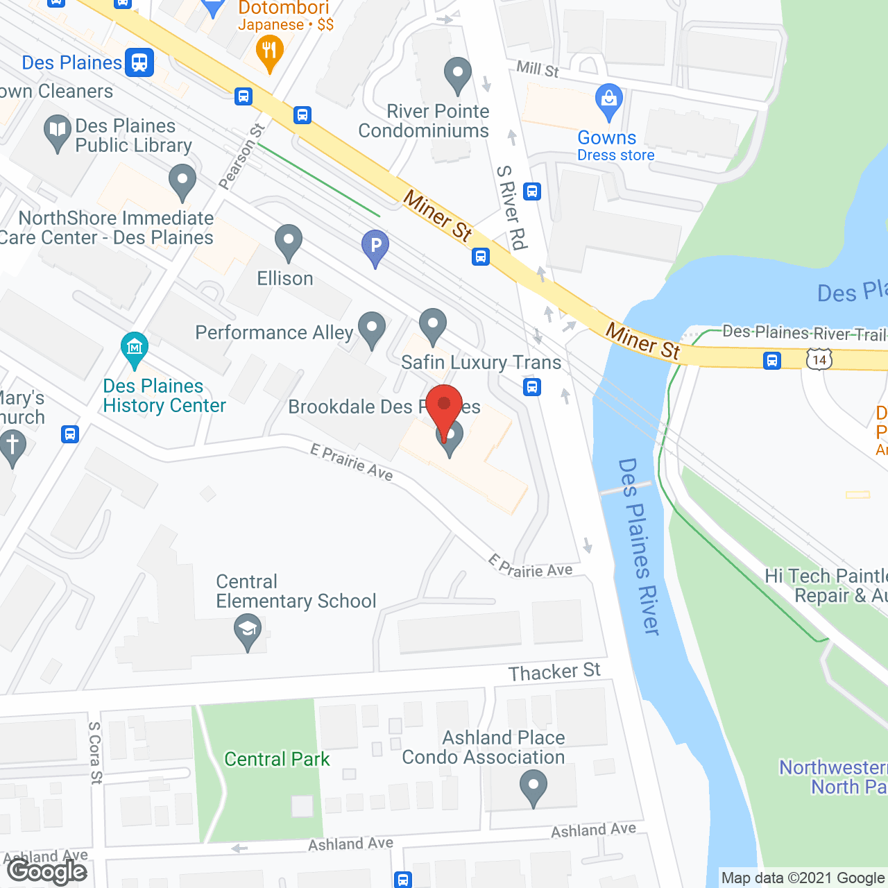 Discovery Village Des Plaines in google map