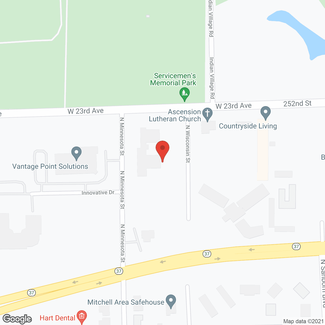 Prairie Crossings Assisted Living in google map