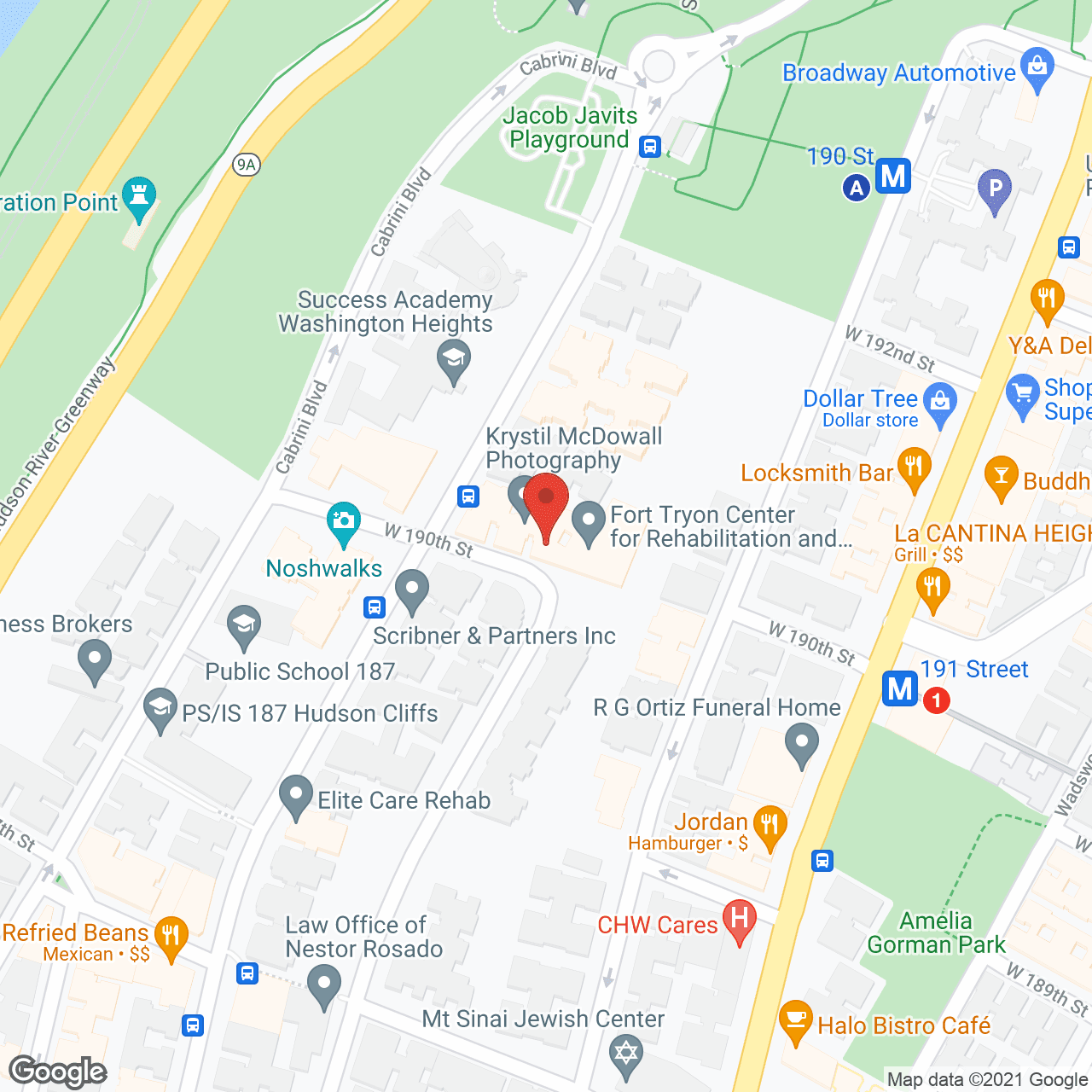 Ft Tryon Nursing Home in google map