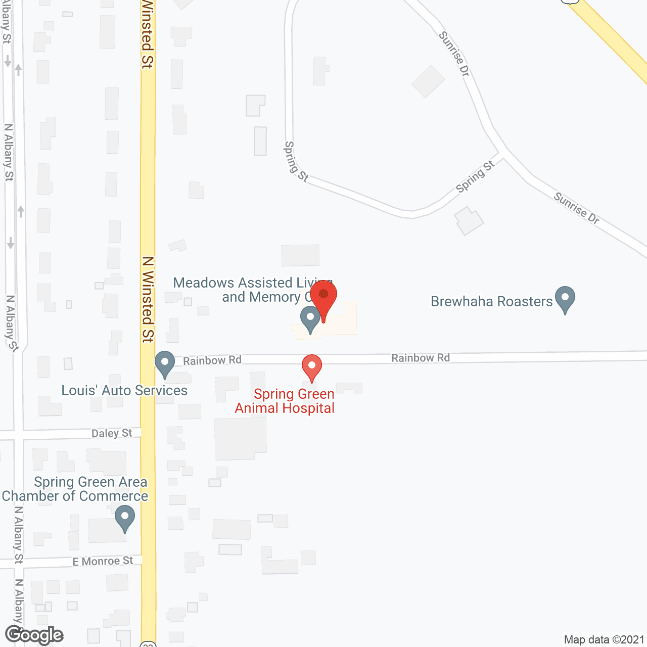 The Meadows Assisted Living in google map