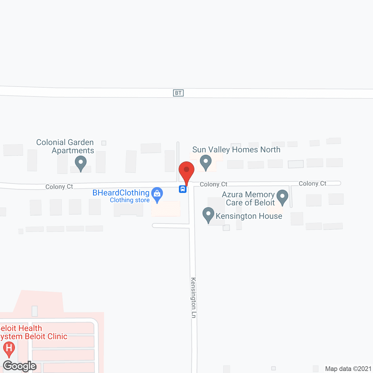 Dimensions Living Beloit in google map