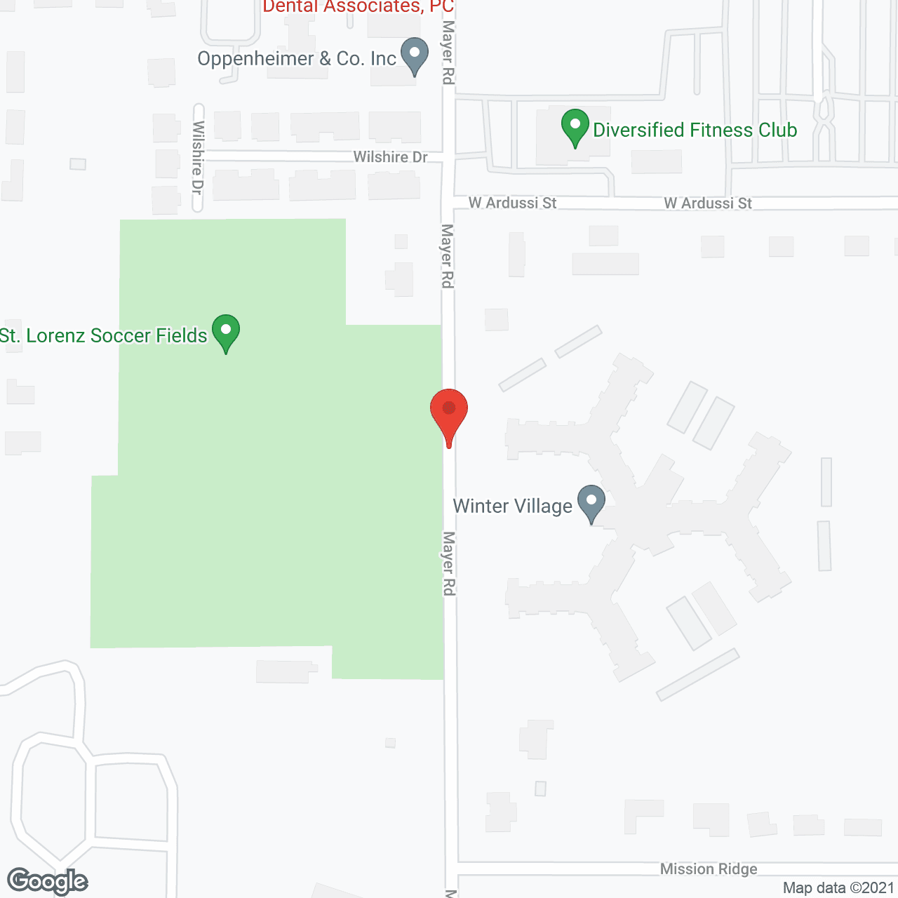 Winter Village in google map