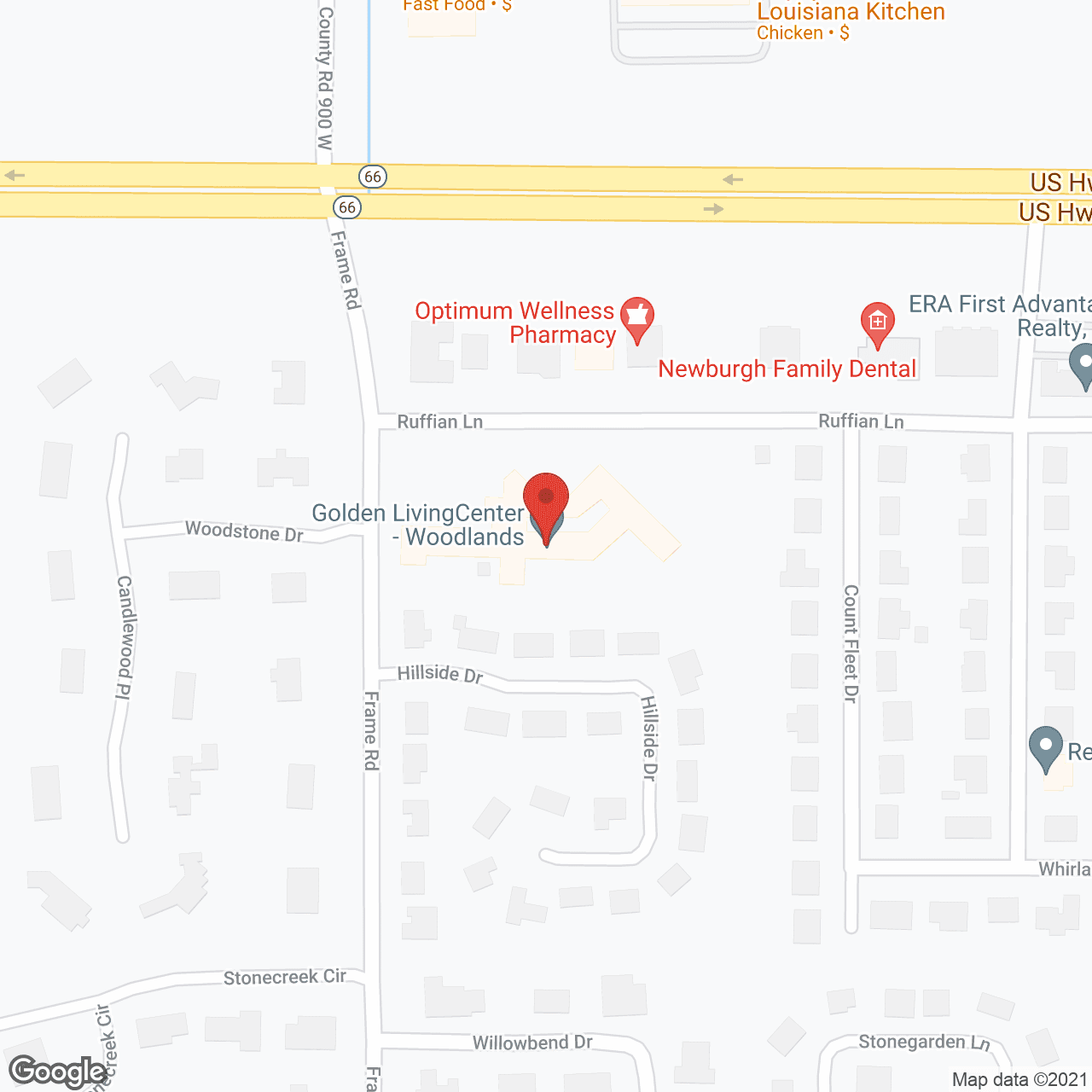 Woodlands Care Center in google map