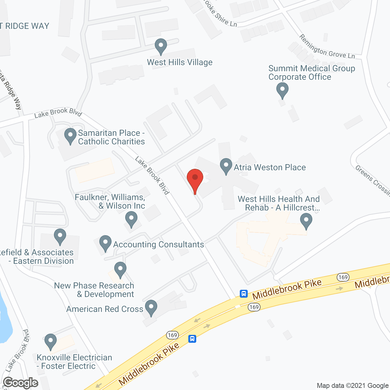 Knoxville Landing in google map