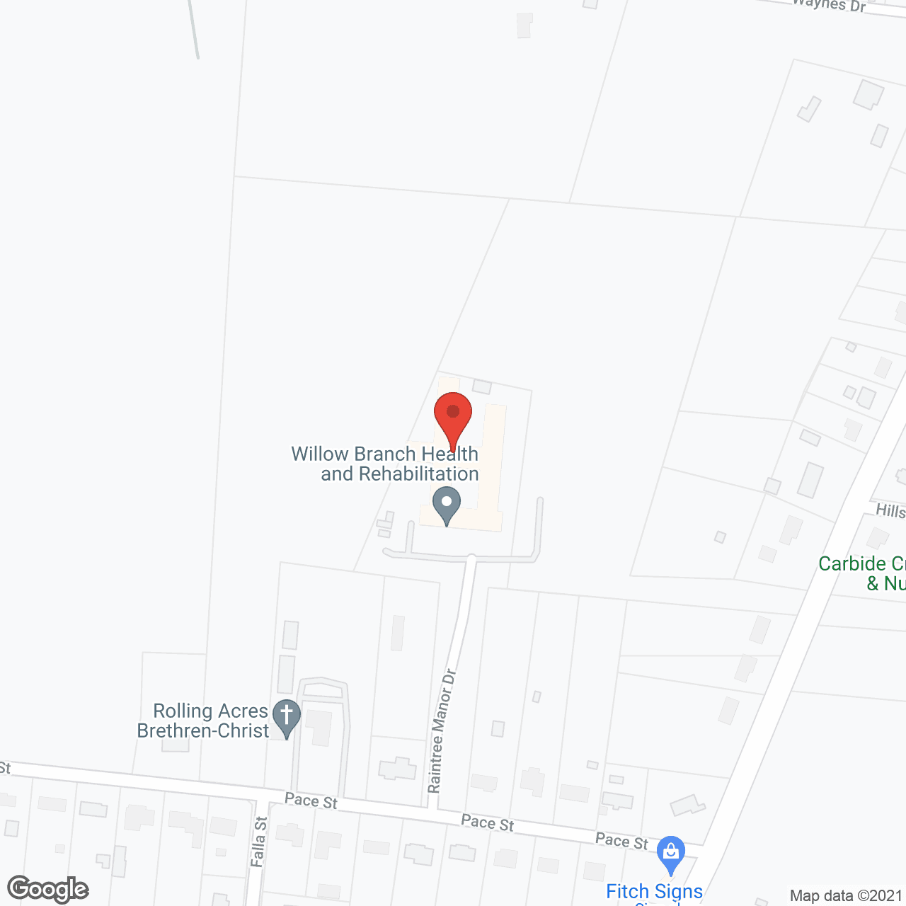Willow Branch Health and Rehabilitation in google map