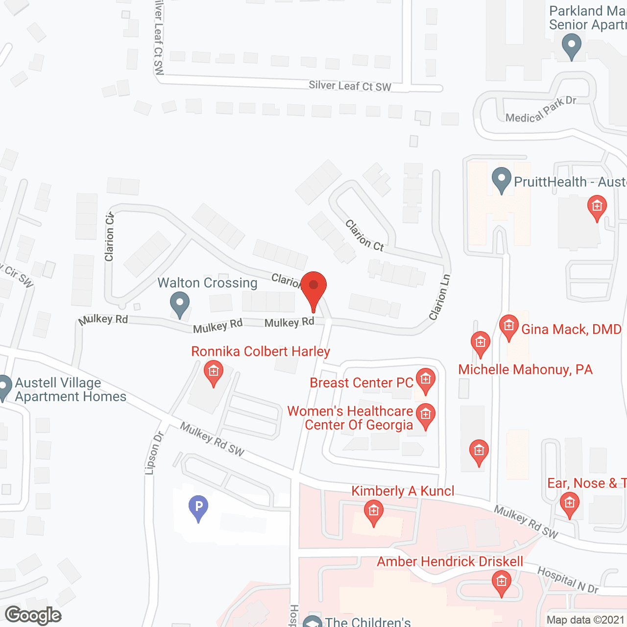 Pruitt Health Austell in google map