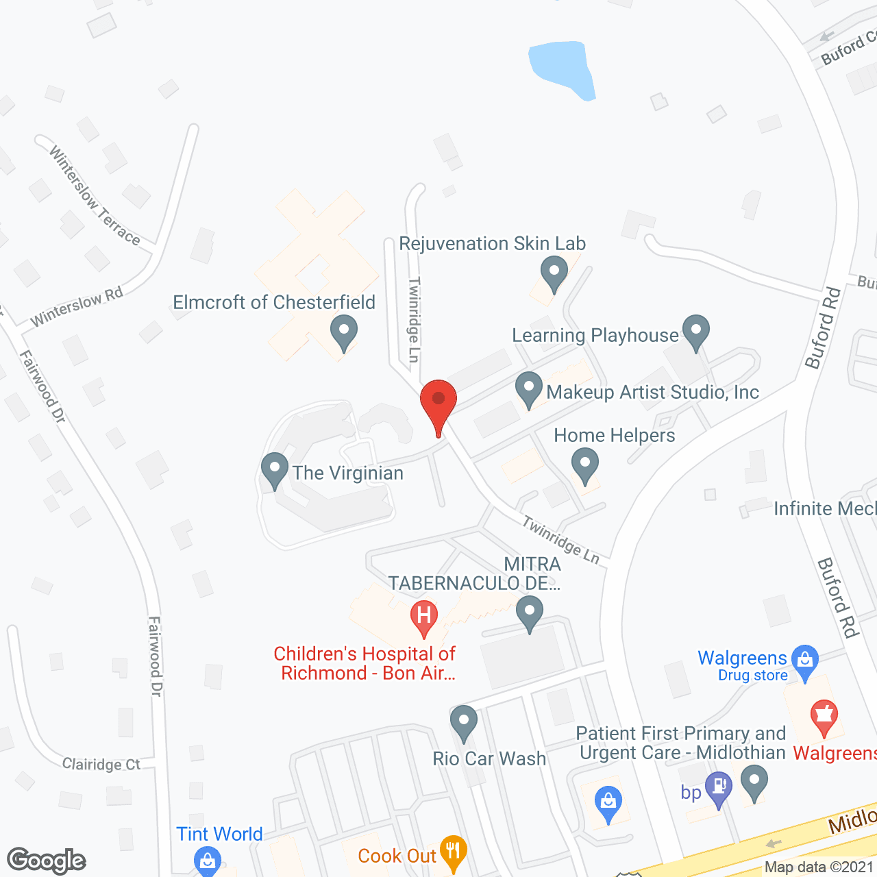 Virginian in google map