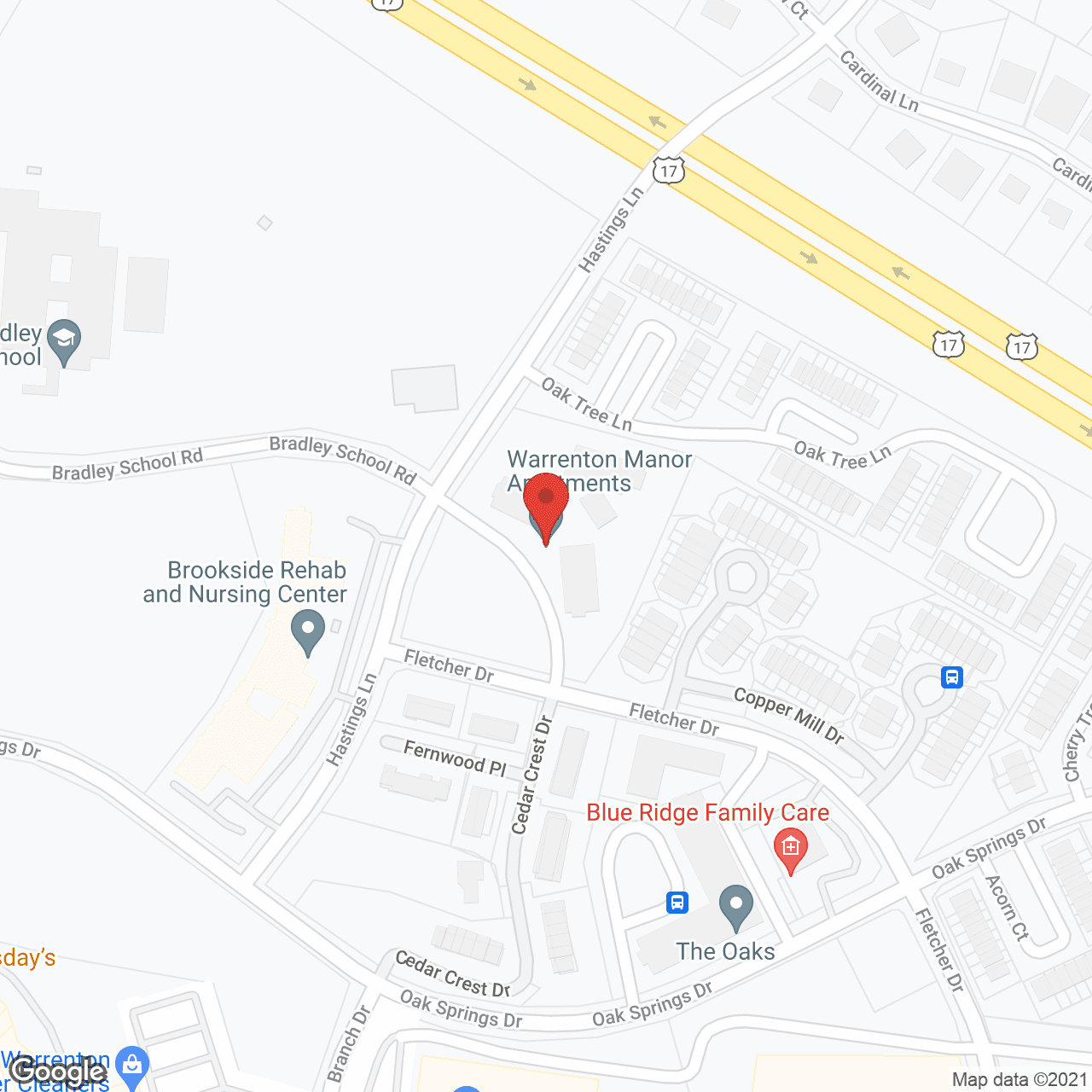 Warrenton Manor Apts in google map