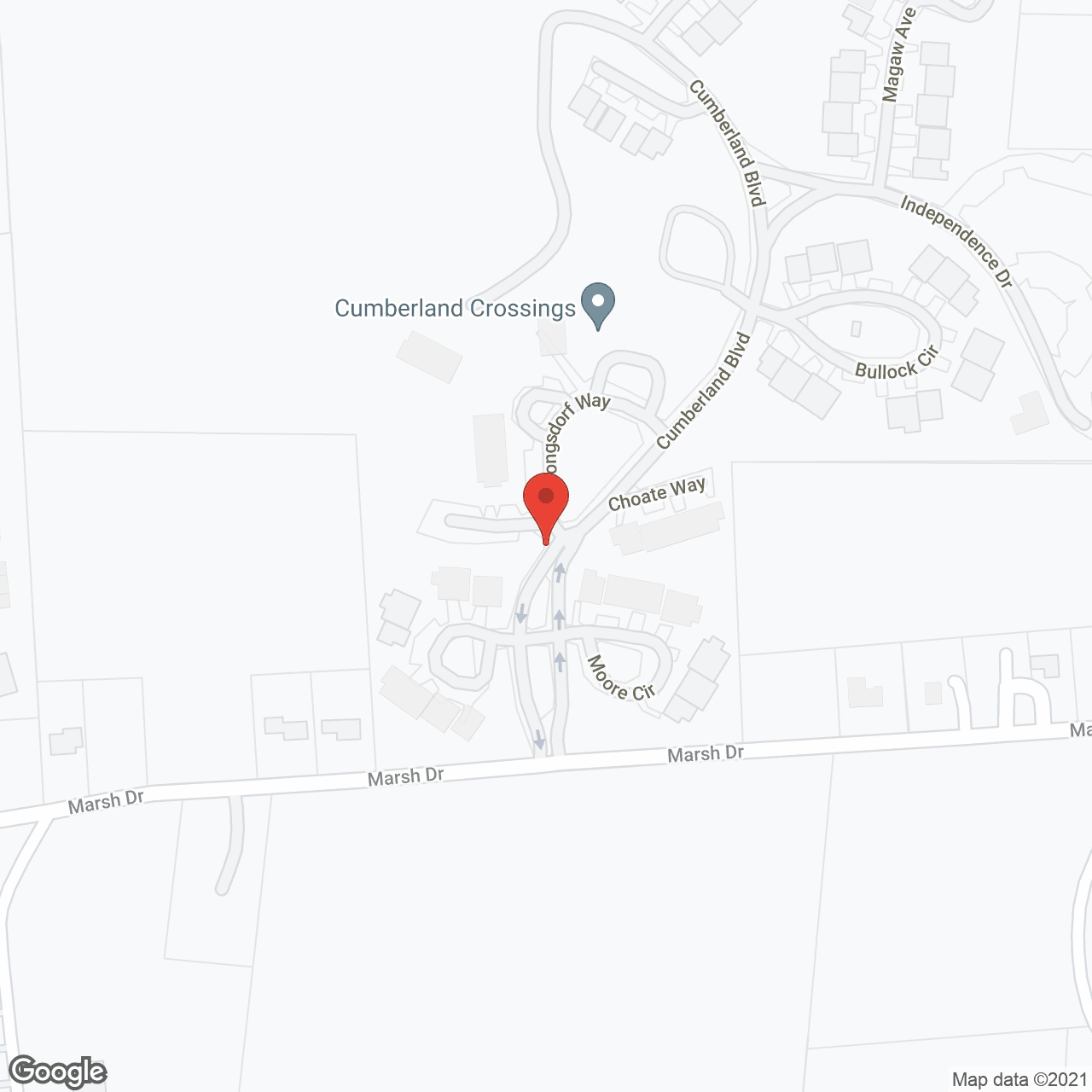 EverTrue Cumberland Crossings a CCRC in google map