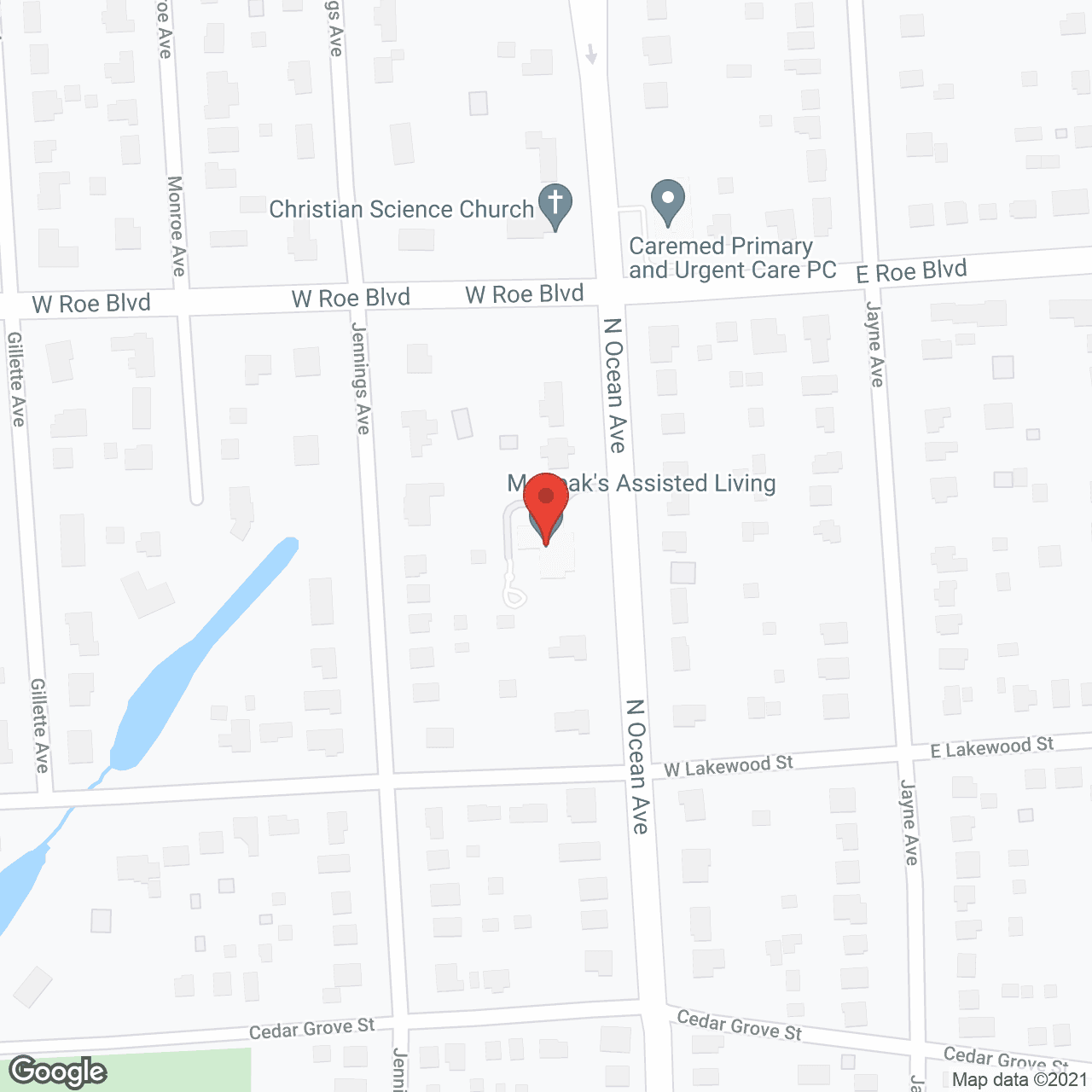 McPeak's Assisted Living in google map