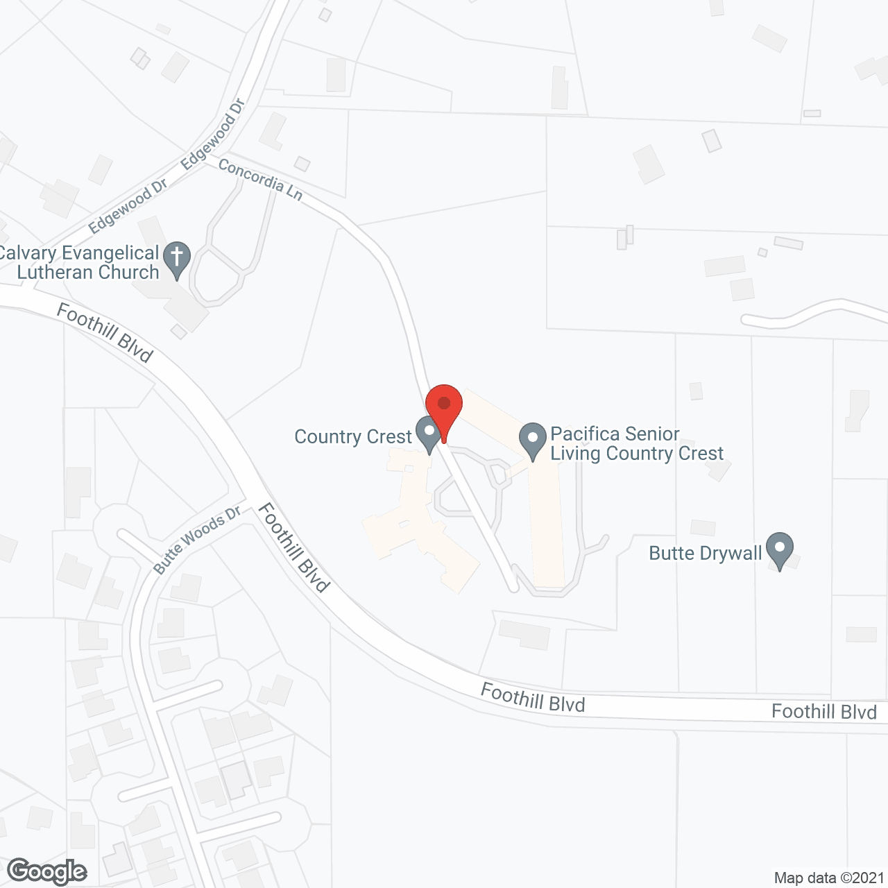 Country Crest Senior Living in google map