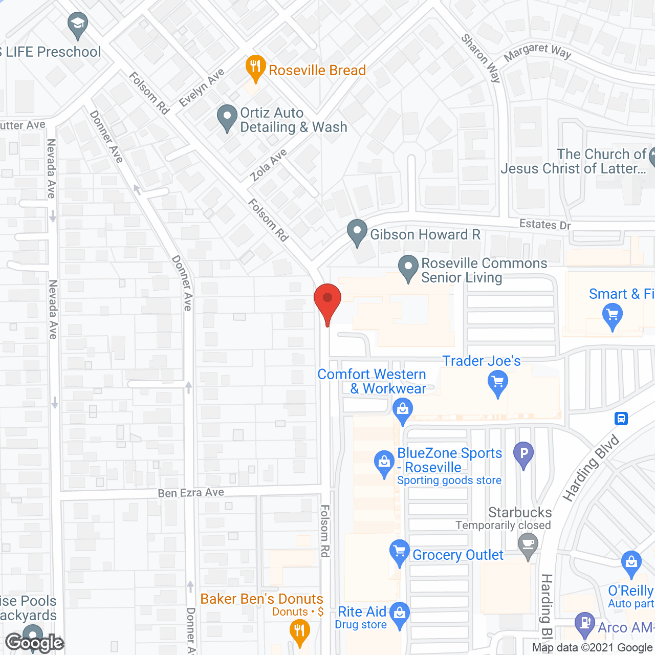 Roseville Commons Senior Living in google map