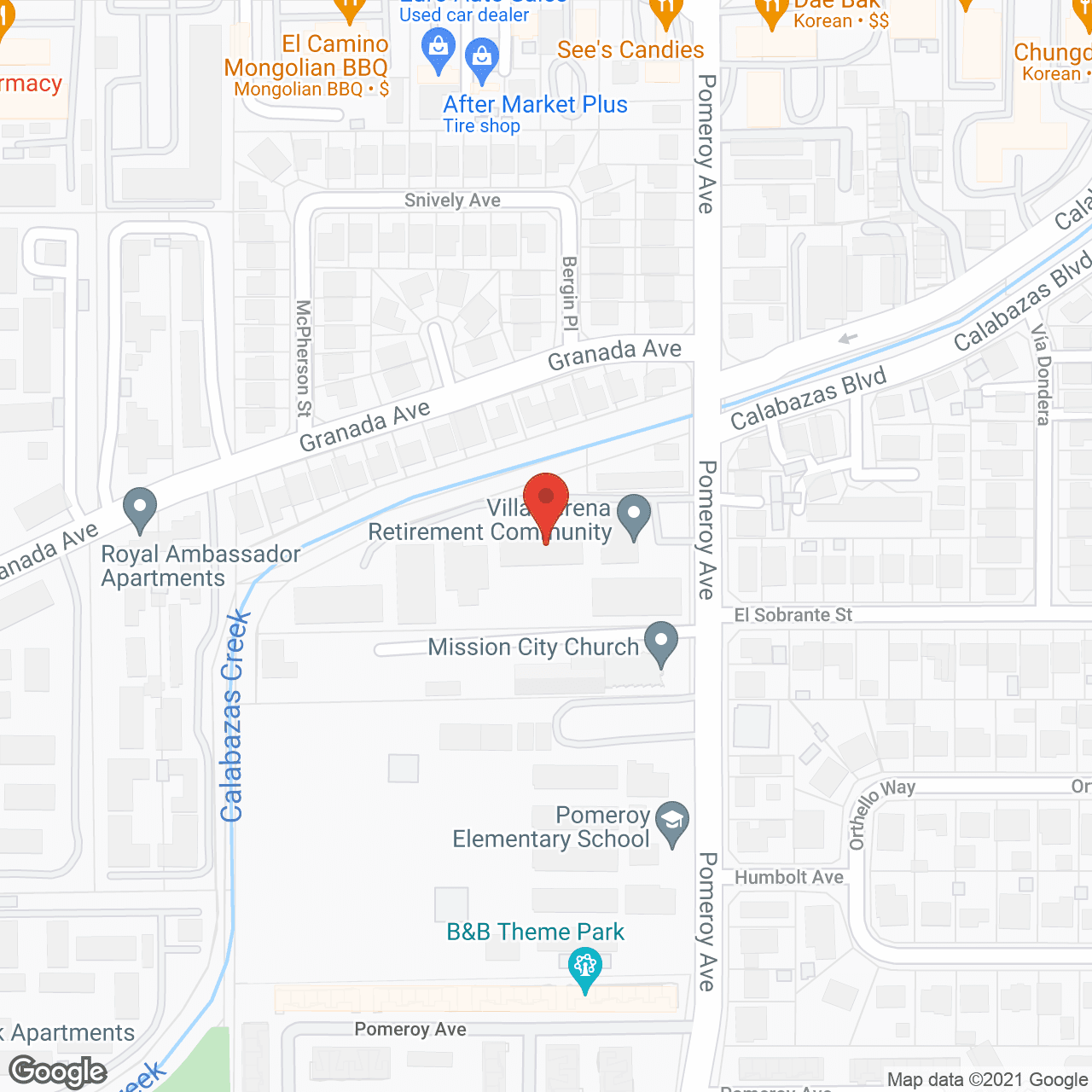 Villa Serena Retirement in google map