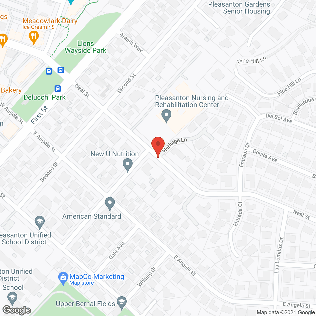 Pleasanton Nursing and Rehabilitation Center in google map