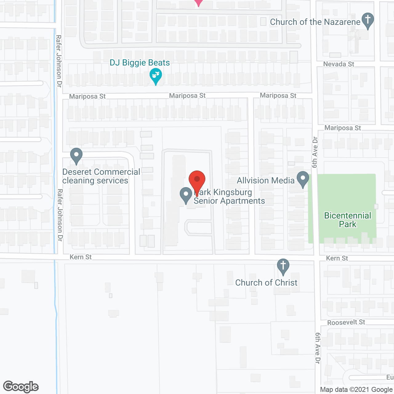 Park Kingsburg Apts in google map