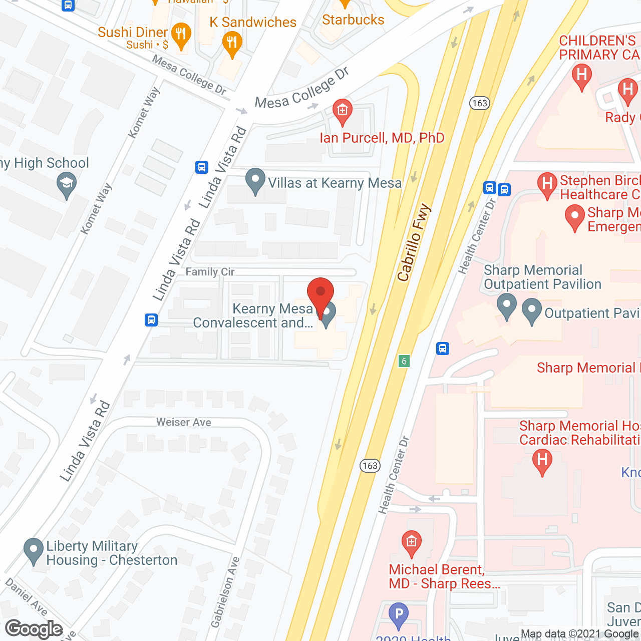 Kearny Mesa Nursing and Rehabilitation Center in google map