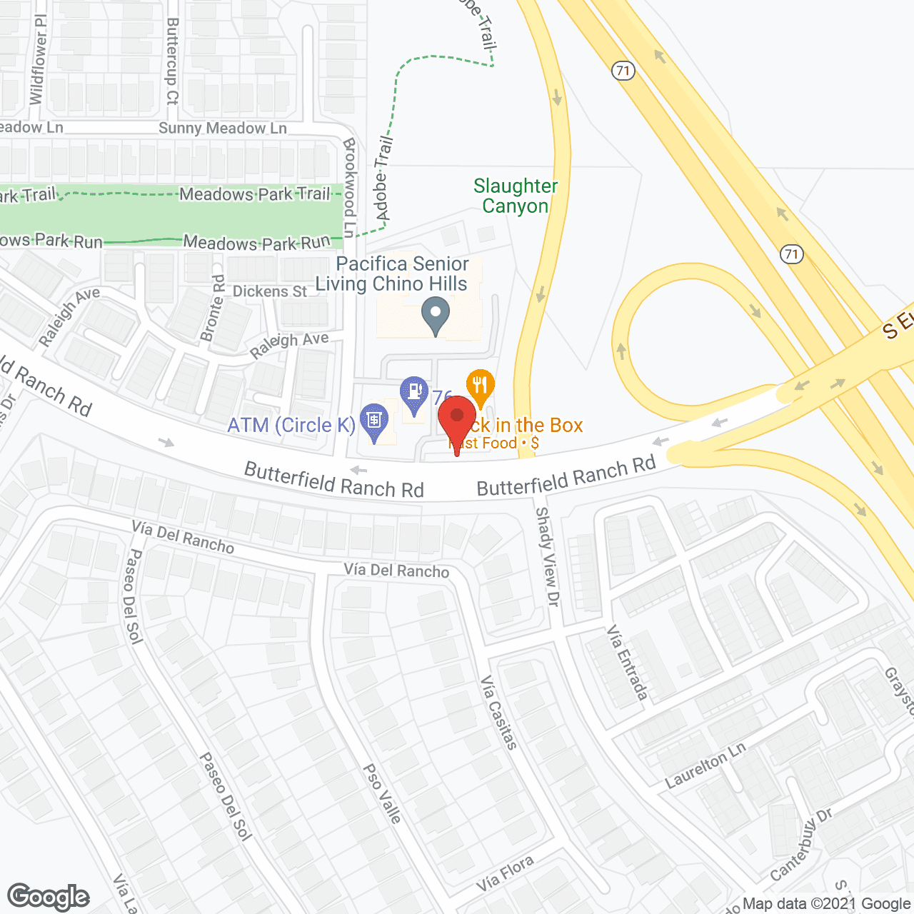 Chino Hills Senior Living in google map