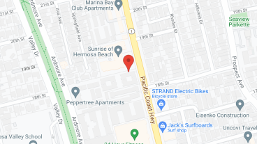 Sunrise of Hermosa Beach in google map