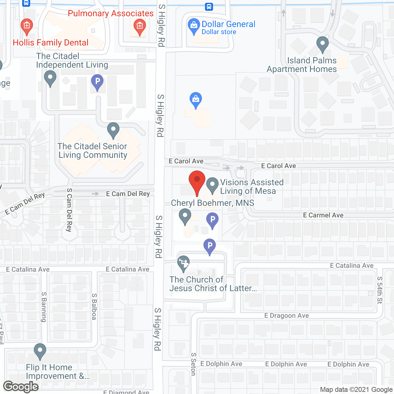 Visions Senior Living at Mesa in google map