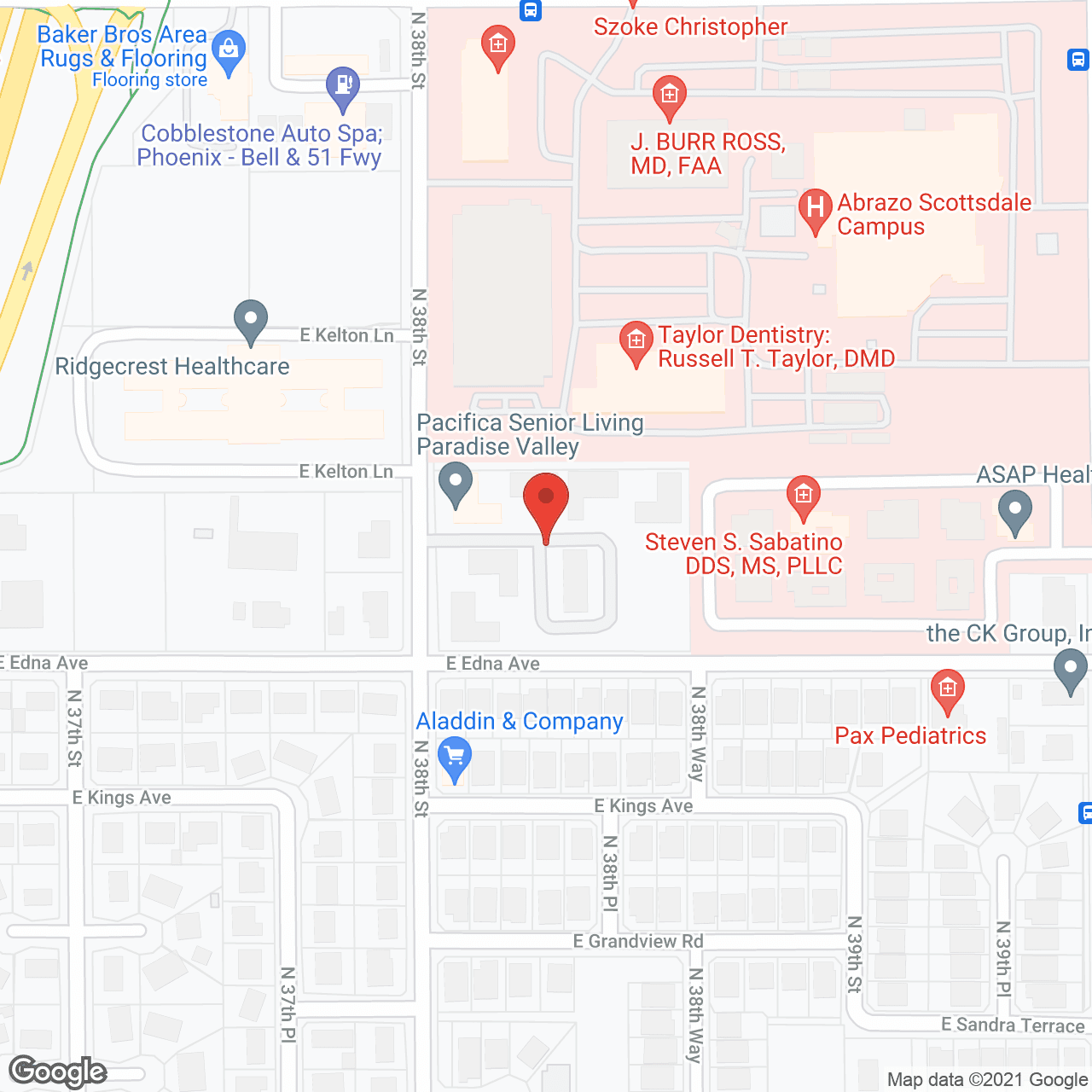 Paradise Valley Senior Living in google map