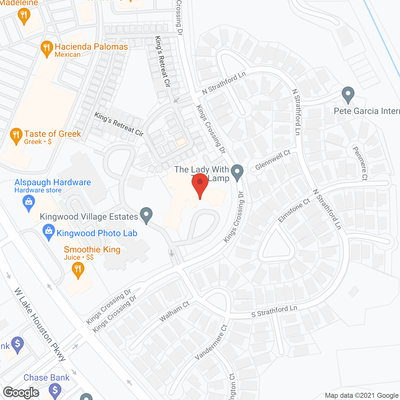 Terraces Kingwood Town Center in google map