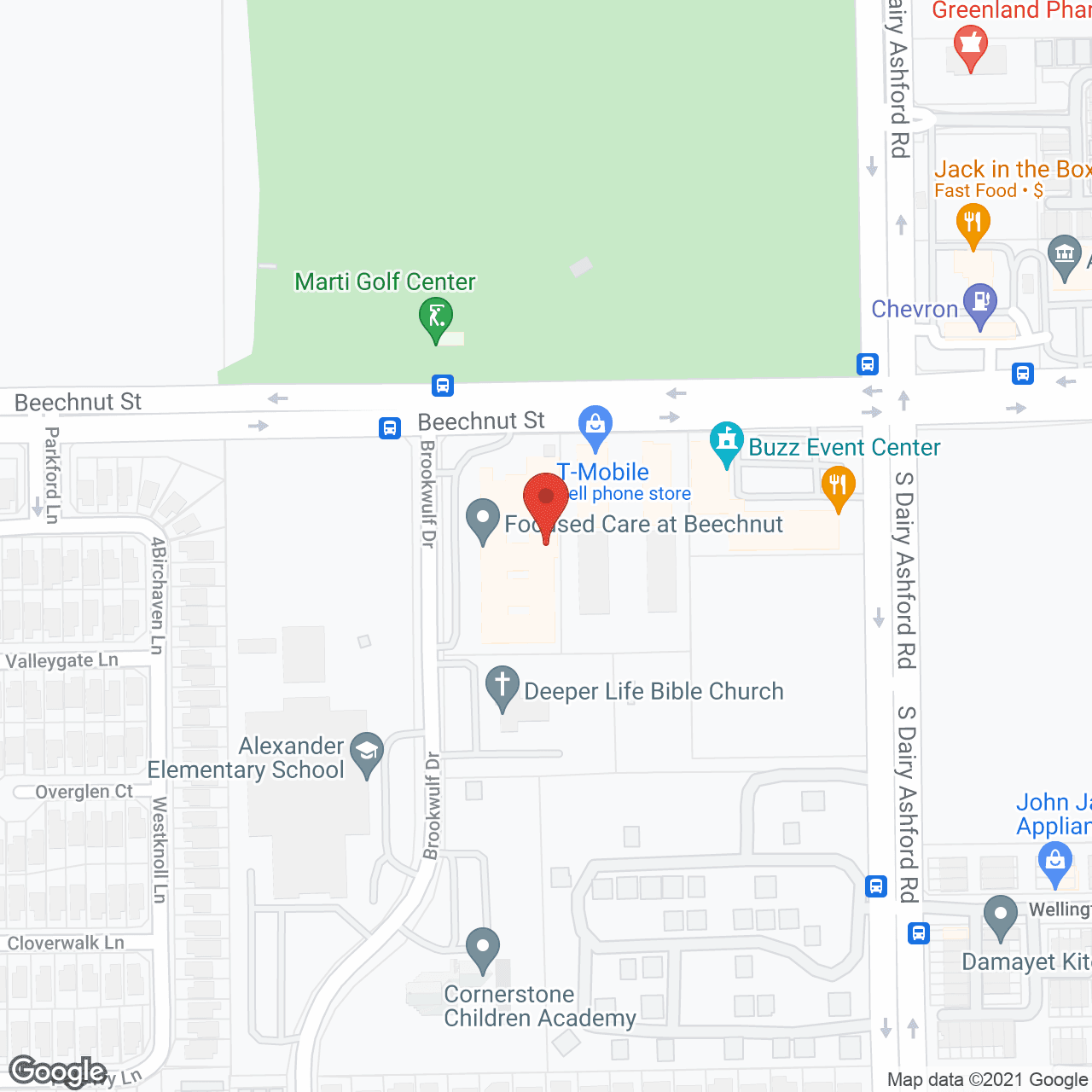 Focused Care at Beechnut in google map